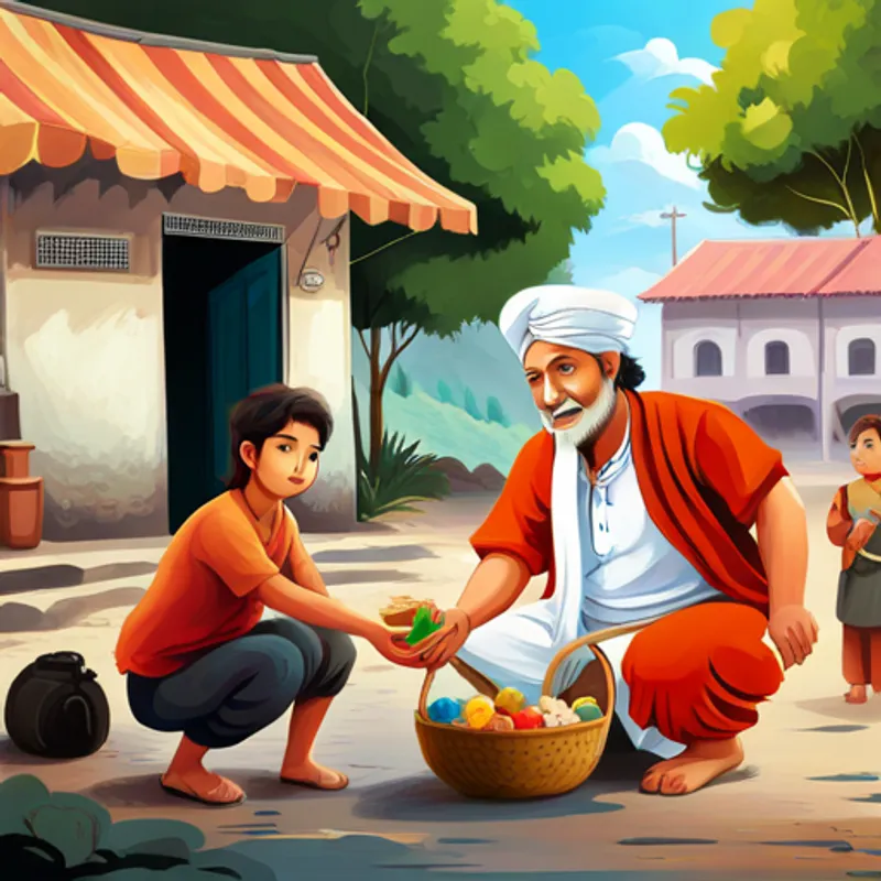 Raja Rajendra Singh distributing food and water to people in need