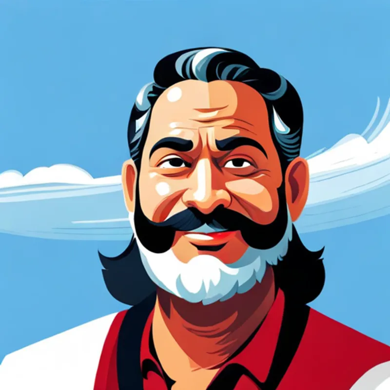 Raja Rajendra Singh looking happy and satisfied