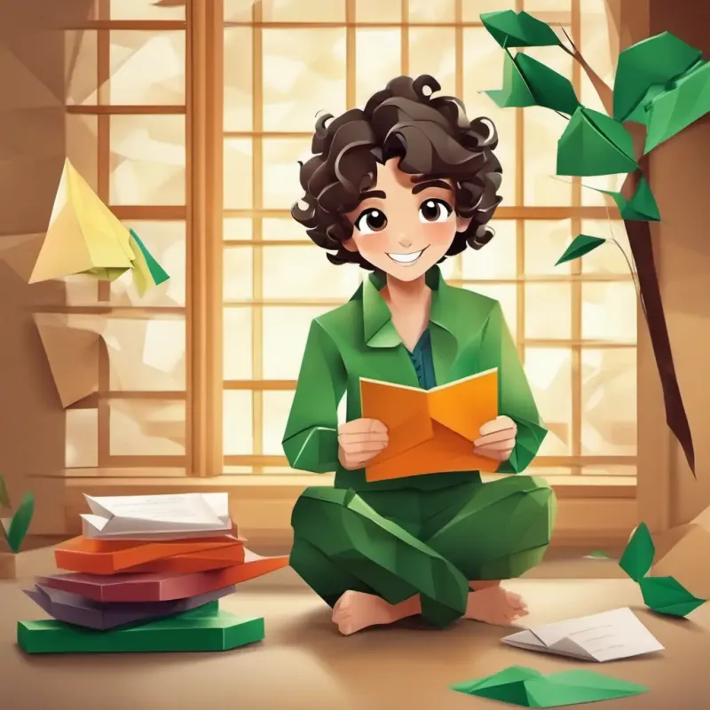 Ali's friend, playful, with green eyes, curly brown hair giving Samajhdar ladka, brown eyes, short black hair, caring smile a letter before leaving for a month.