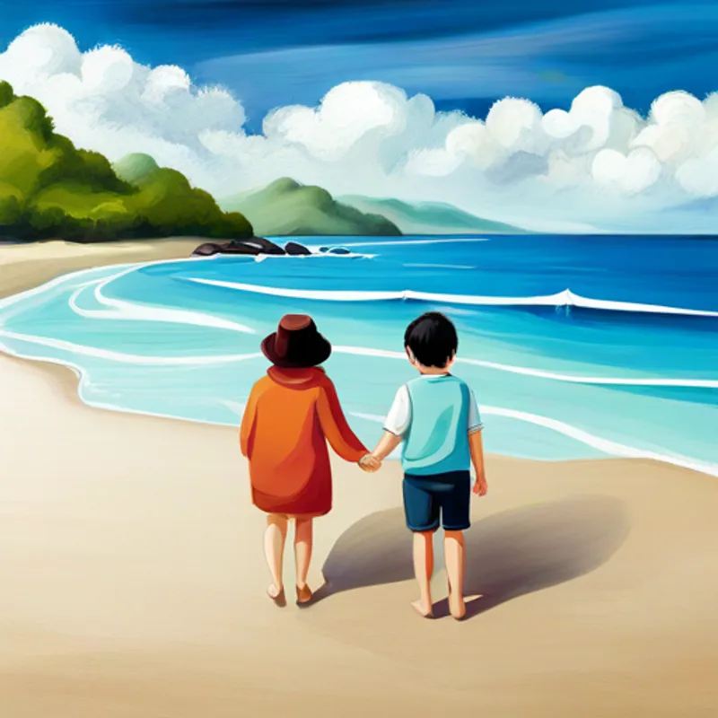 A grain of sand holding hands with the ocean