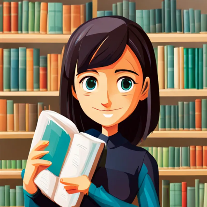 Mia entre dans une bibliothèque magique remplie de livres
