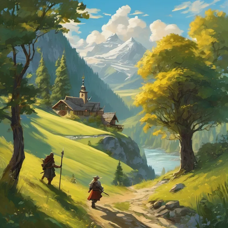 Der Erzähler begann, eine Geschichte über ein tapferes Wikingermädchen zu erzählen. Alle hörten gespannt zu und Freya lächelte stolz. Sie hatte nicht erwartet, dass ihre eigenen Abenteuer in einer Geschichte erzählt werden würden. Sie blieben die ganze Nacht und lauschten den Geschichten des Erzählers. Als die Sonne am nächsten Morgen aufging, wussten Freya und Odin, dass es Zeit war, zurück nach Hause zu gehen.