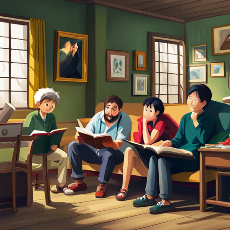 Sam's friends are amazed by his drawings