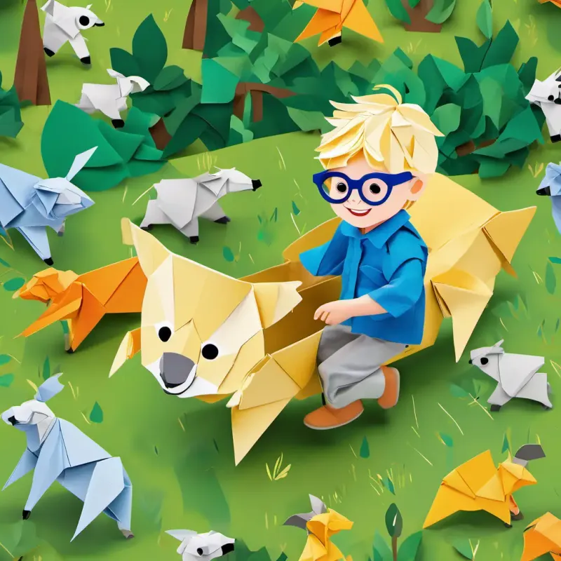 In the lush green meadow, Konstantin the koala eagerly jumps out of bed, excitedly making his way to the vibrant and lively horse stables where his adventure awaits.