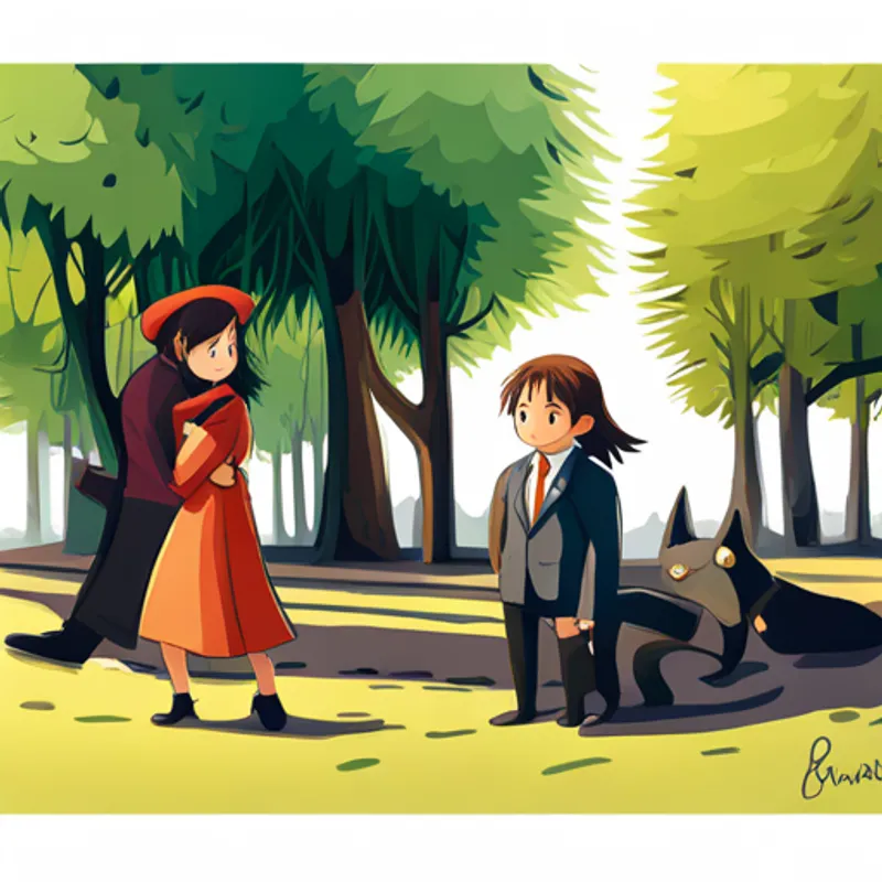 Bruno meets Mariska in a lovely park