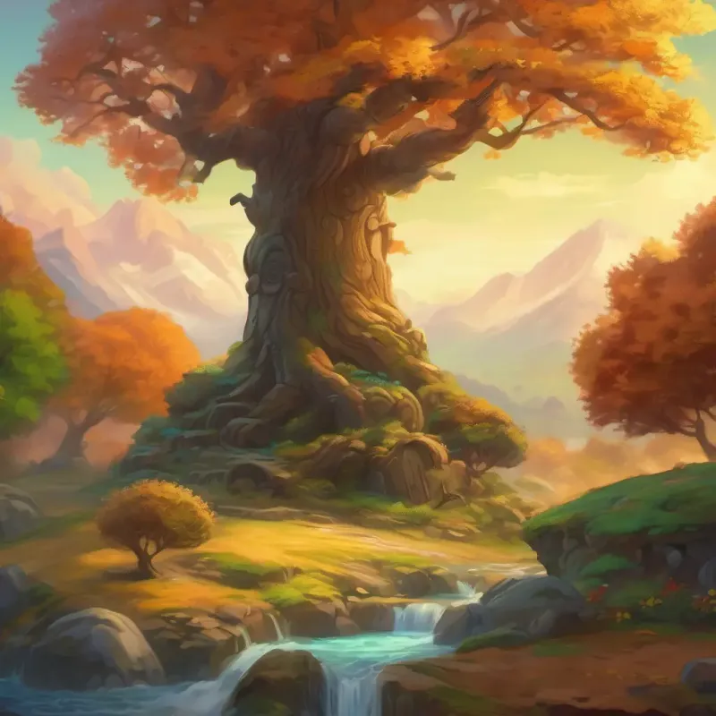 Ancient tree, countless seasons, canvas for enchanting masterpiece
