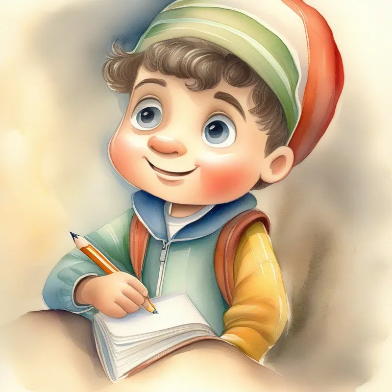 Omar - a shy boy with curious eyes, carrying a notebook. impresses with knowledge and shares funny stories. Mutual friendship.