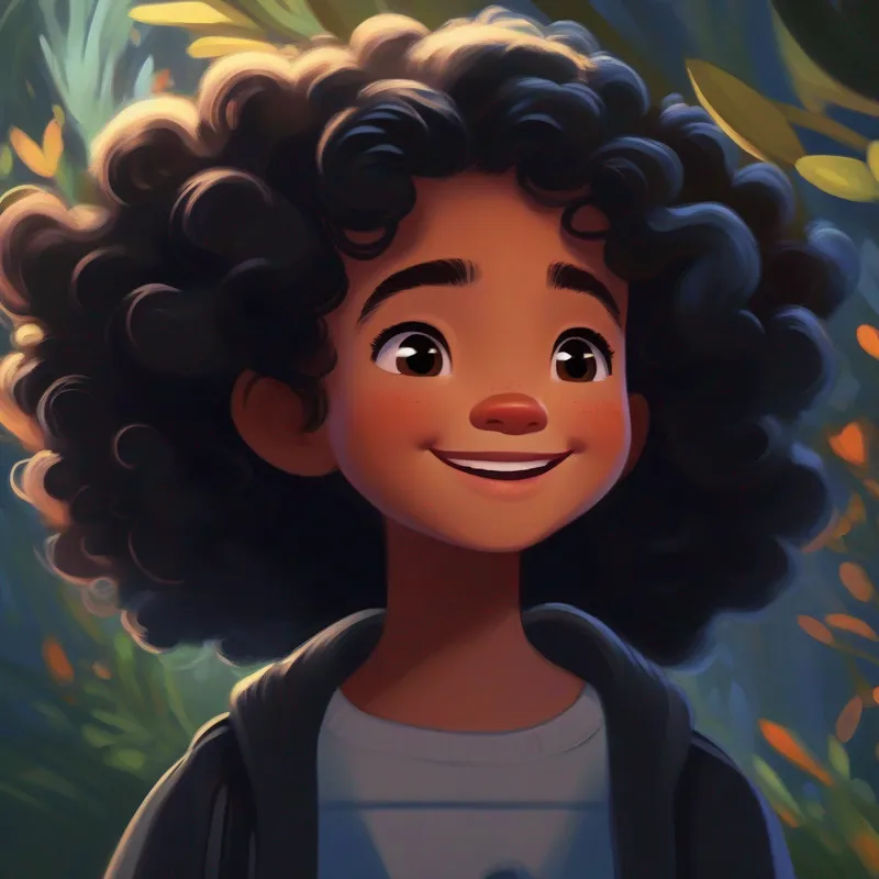 Menina preta com cabelos cacheados, sorridente e confiante confiante sorrindo, menina branca surpresa