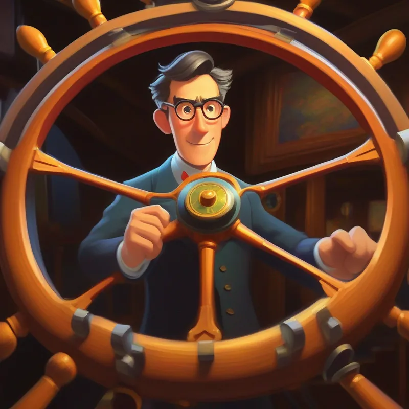 Inventor demonstrates how the steering wheel works