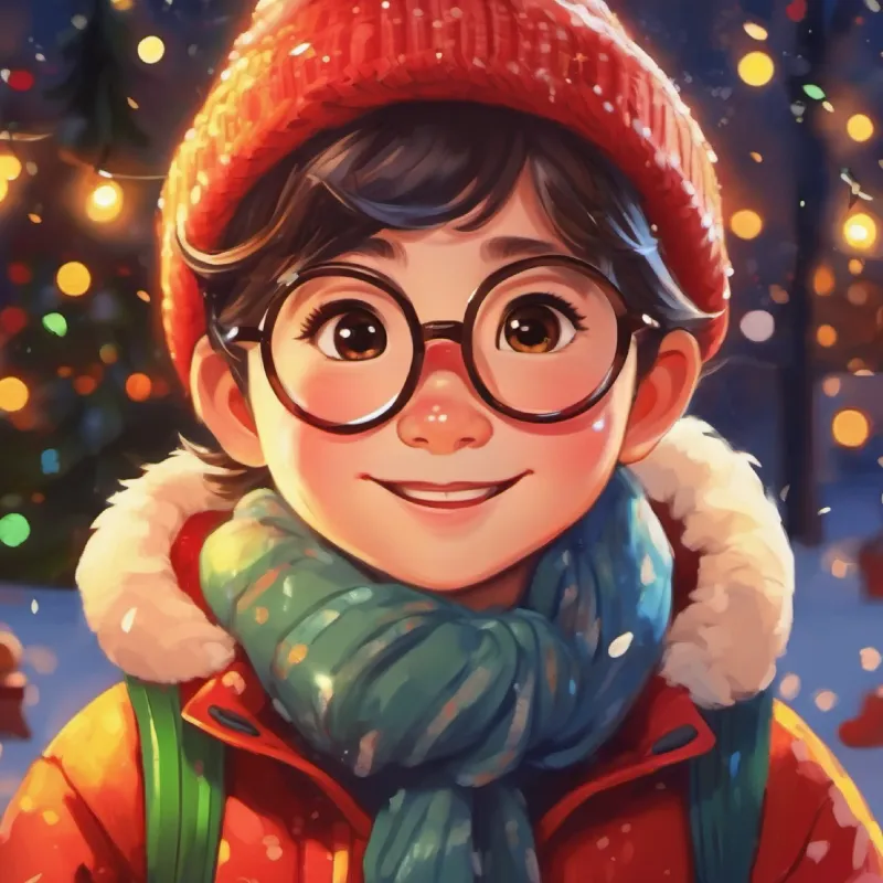 Setting up for the competition, Small-eyed, plump, glasses, pimples, a smile that's bright and warm's nervousness.