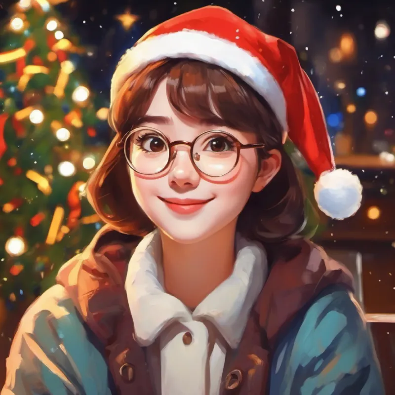 Judges considering Small-eyed, plump, glasses, pimples, a smile that's bright and warm's painting, giving her hope.