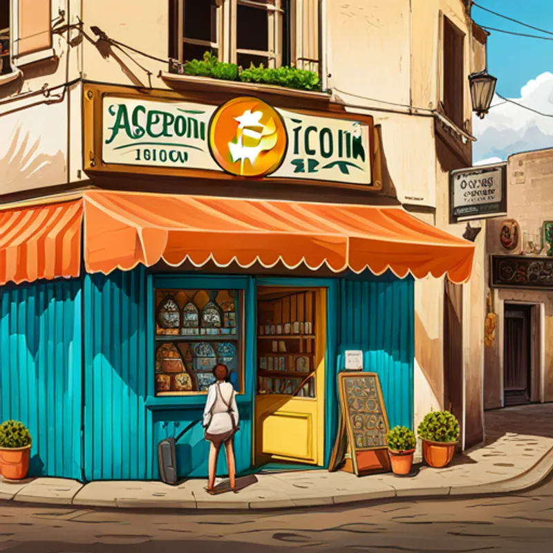 Una tienda con un letrero que dice 'Aceptamos Bitcoin'