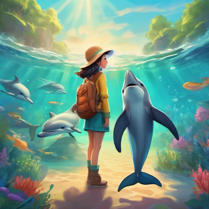 They meet Dolly the dolphin, and she joins the search.