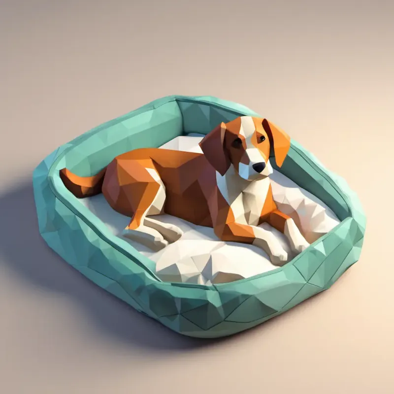 The story begins with a cute dog named Briosc who loves to sleep in a cozy bed and eat cookies. The visual description shows Briosc curled up in a soft bed with warm blankets.