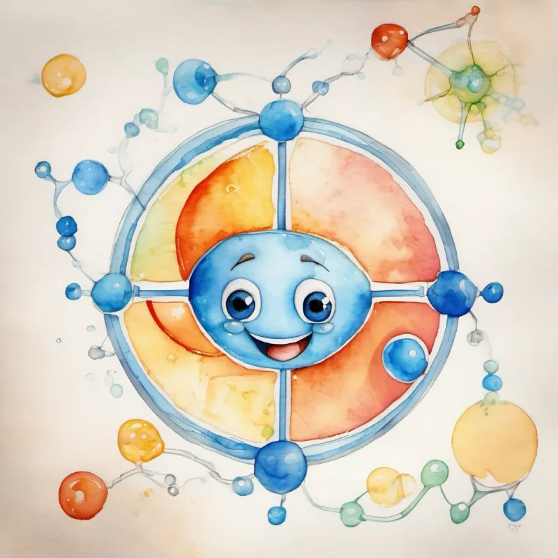 Happy glucose molecule, transparent, with smiling face and bright blue eyes's journey begins with digestion in the Mouth.