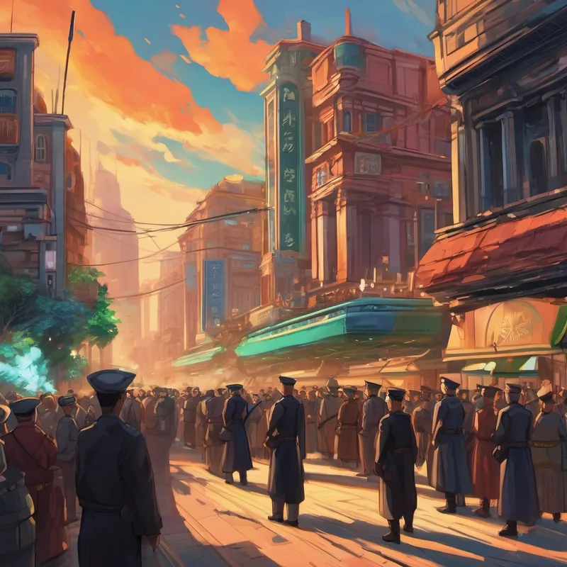 As time passed, the people of Neonopolis became aware of the oppressive regime that had been holding them hostage. Citizens began to question the government's actions and united in peaceful protests against their unjust rule. Inspired by the bravery of these people, Alex and the Guardians clandestinely continued their fight against the oppressive system. However, Alex's true test lay ahead. The government became aware of the Guardians' existence and increased security measures in an attempt to capture them. The city's streets were lined with cameras, drones patrolled the skies, and the oppressive regime intensified its hunt.