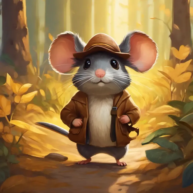 Un ratoncito marrón con ojos curiosos y bigotes largos anhela una vida más aventurera.