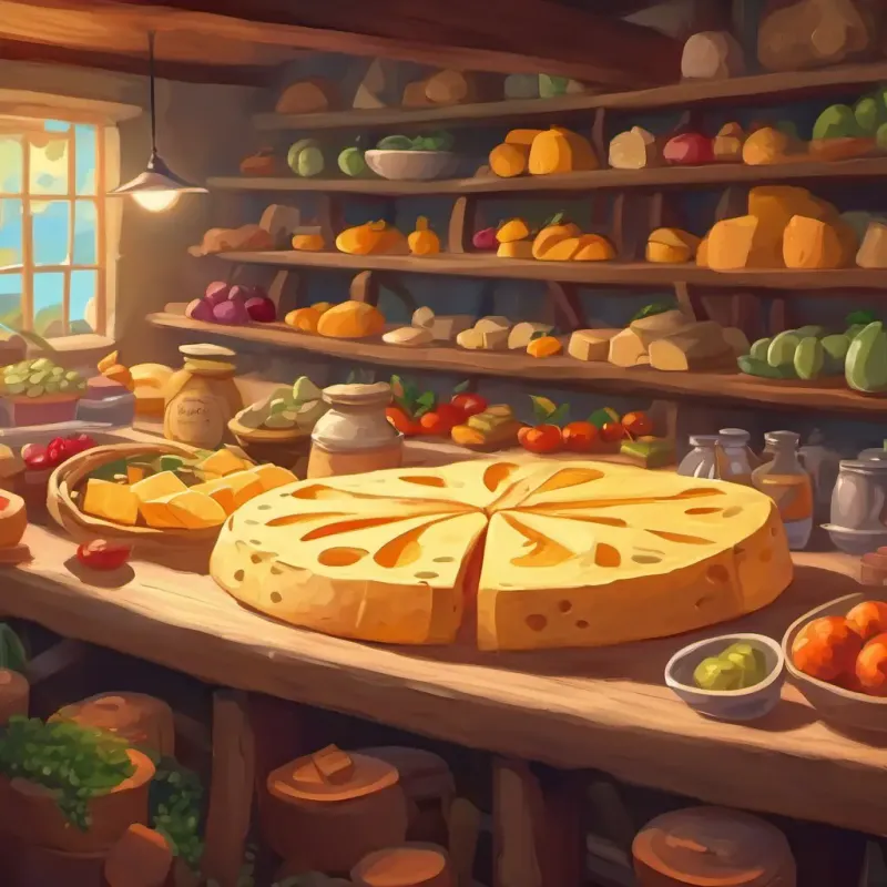 Descubrimiento de una despensa llena de quesos.