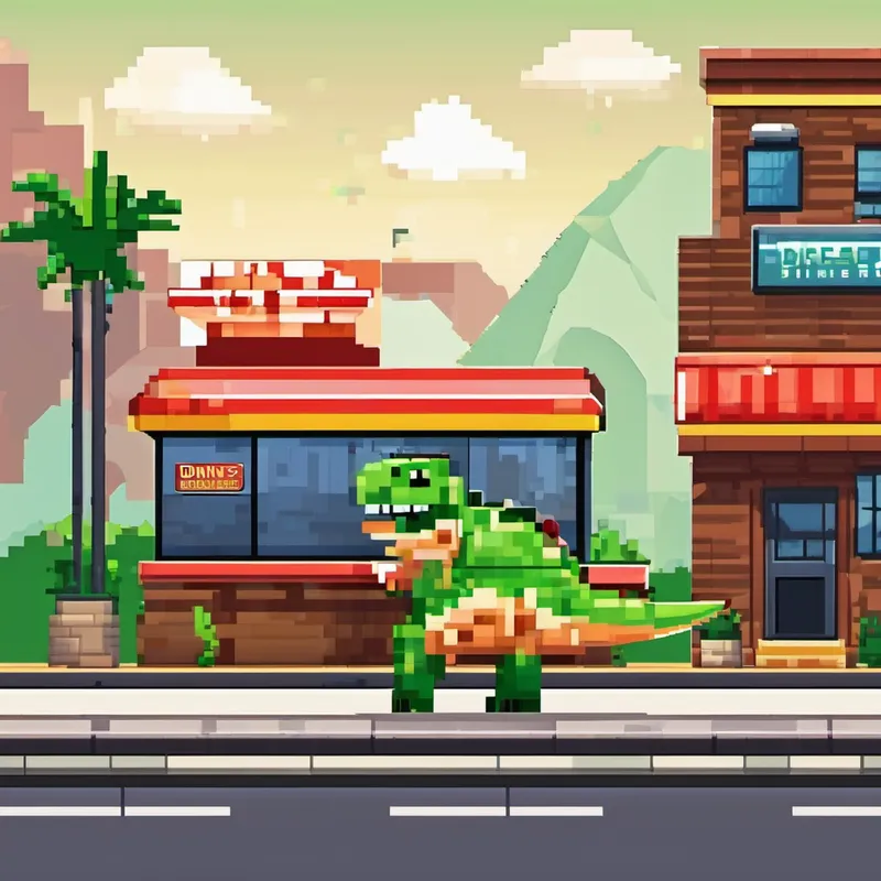 And so, dear 14-year-old adventurer, remember the tale of Dino's Diner whenever you face obstacles in pursuing your dreams. With a courageous heart and the support of your community, nothing can stand in your way. Dream big, and let your passion shine bright, just like Dino, the dinosaur who opened a hamburger eatery against all odds.