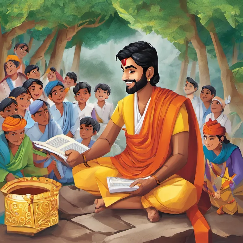 Arjun's newfound confidence didn't go unnoticed by his family and friends. They were amazed at his profound understanding of the Ramayana and how eloquently he shared its lessons with others. Inspired by his own journey, Arjun started organizing storytelling sessions for children in his village. He became the little storyteller of the village, filling everyone's hearts with joy and knowledge. Arjun's adventure with the Ramayana taught him an important lesson - confidence comes from pursuing one's passions, embracing curiosity, and never being afraid to ask questions. With confidence in his heart, Arjun continued to explore new stories, new worlds, and a lifetime of learning, spreading the magical tales of India to every corner of the world.