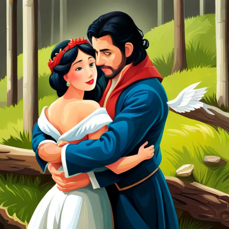 Casamento - felicidade, Branca de Neve e príncipe