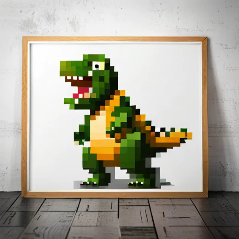 Dino standing bravely, T-rex roaring