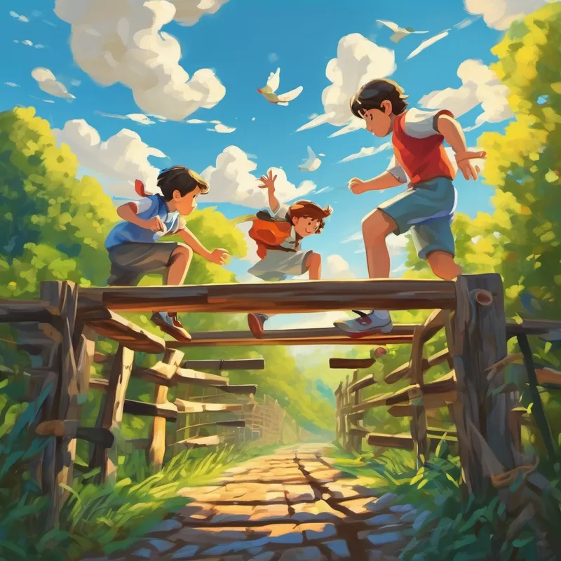 Working together, solving puzzles and jumping over hurdles