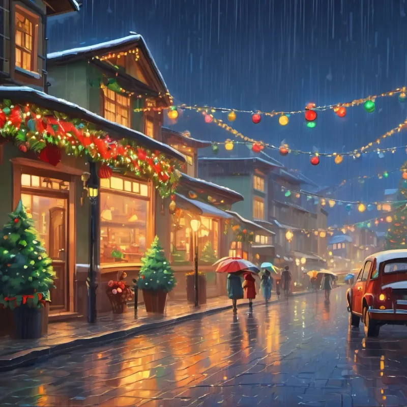 Rain ceases, clear skies appear, everyone is relieved.