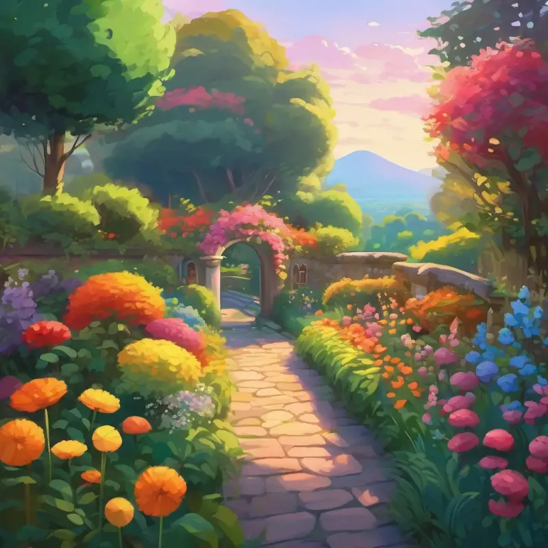 Discovering the colorful garden