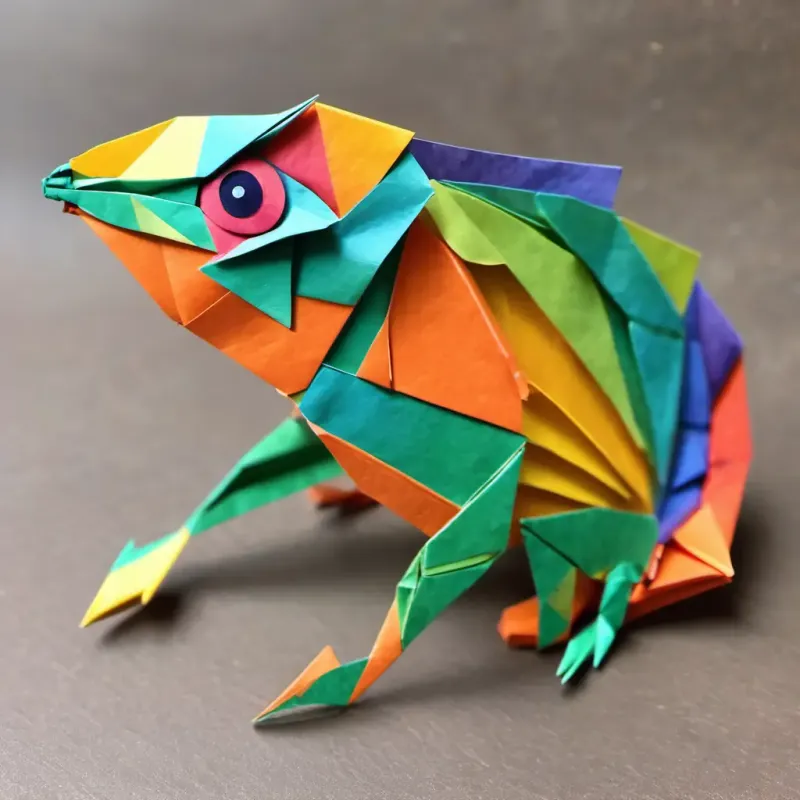 Chameleon, changing colors, big curious eyes, long swirly tail the chameleon changes colors, causing comical confusion in his community.