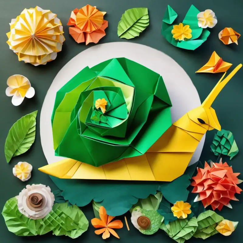 Every night, Snail, green shell, happy eyes, wearing a small backpack and his friends celebrate their connections, dining on snails, crabs, and cauliflower.