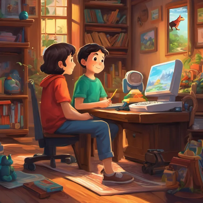 Curious, Adam asked, "What is programming, Mom and Dad?" His parents smiled and started the tale, "Programming is like giving instructions to a computer. Just as you tell your toys what to do, programming tells the computer what to do. It's a fun way to create games, stories, and so much more!"