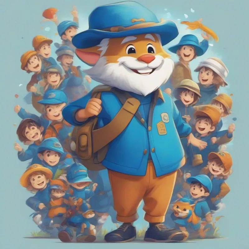 Benji: Wearing a blue hat with a big smile on his face's inclusive spirit spreading throughout Harmonia