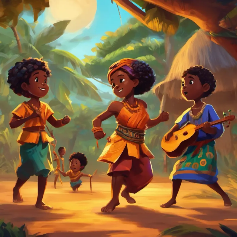 The children learn about African cultures and voodoo dances.
