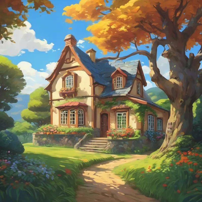 Une maison gaie remplie de rires et d'amis