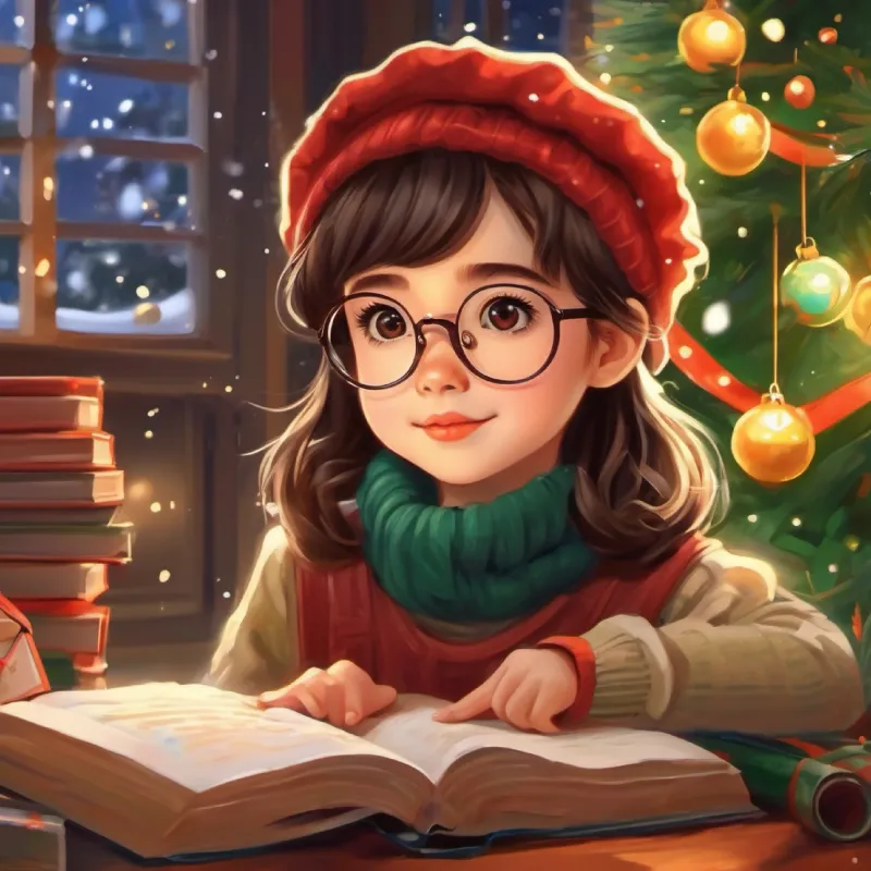 Announcement of drawing competition, opportunity for Quiet girl, small eyes, glasses, hidden talent in drawing.