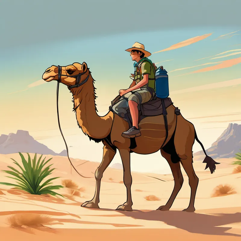 Finally, the crew set off to explore arid deserts. The scorching heat made Andy grateful for his hat and water bottle. Sandy explained how some desert animals and plants have clever ways to survive in such a harsh climate. They saw towering sand dunes, watched a speedy lizard racing across the sand, and encountered a camel resting under a palm tree. As they sat together, enjoying the sunset over the desert, Andy realized how important it is to appreciate and protect all the diverse climates of our world.