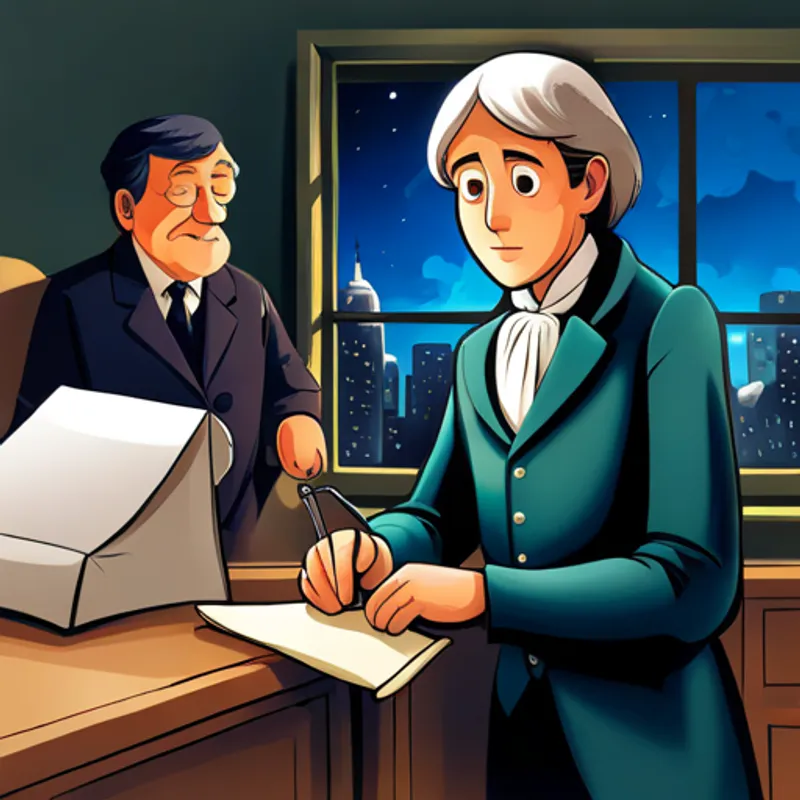 Alex receiving a letter from Heinrich Hertz