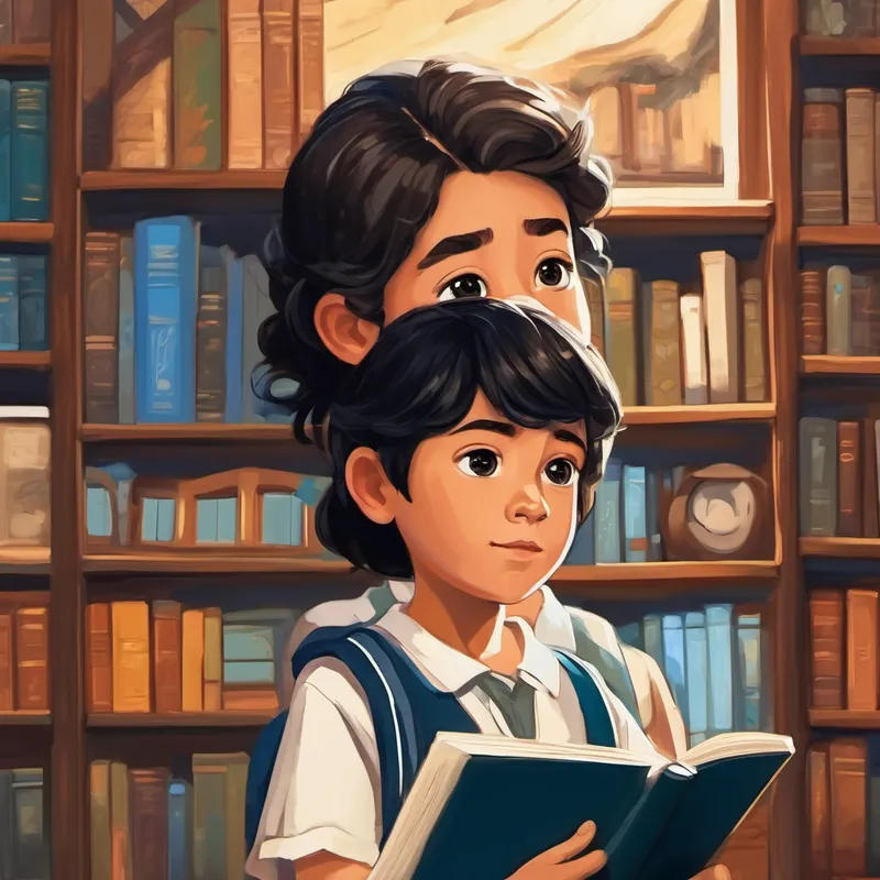 Pelo negro, ojos marrones y Pelo rubio, ojos azules regresan a casa después de la escuela y comparten sus experiencias con sus padres.