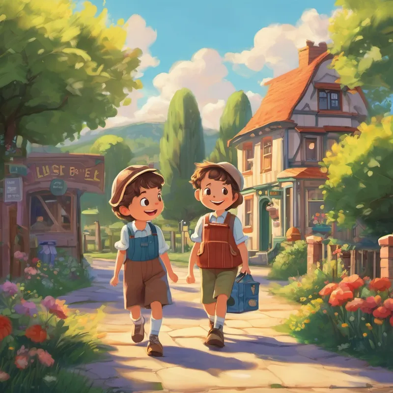Once upon a time, in a small town called Happyville, lived two best friends named Elsie and Charlie. Elsie was a clever and witty girl, while Charlie was known for his silly jokes. They loved spending time together and making each other laugh. One sunny morning, Elsie and Charlie decided to go on a giggly adventure. They packed some snacks, put on their walking shoes, and set off.