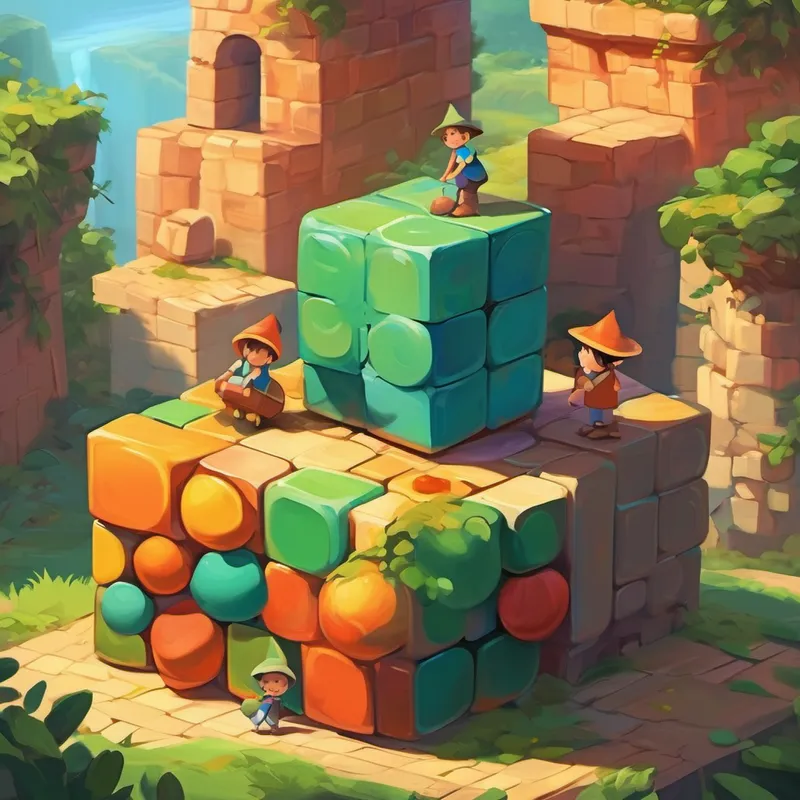 They laughed, they played, and they discovered new things about their worlds, each becoming experts in their own special skills. Kulička learned to stack cubes on top of each other to create structures, while Kubík practiced rolling and bouncing, following Kulička's joyful lead. Soon, their friendship grew stronger and stronger, and they became inseparable friends. Together, Kulička and Kubík brought joy and harmony to the cubic world. They taught other cubes and spheres how to appreciate and embrace their differences, and the world blossomed with friendship and happiness.