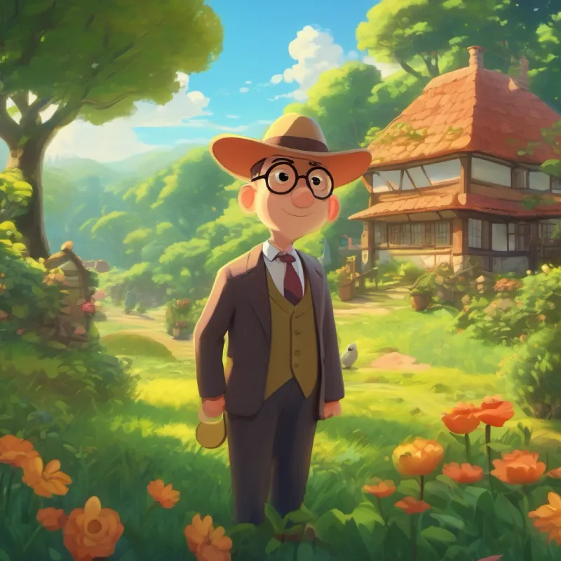 Introduction of Mr. Hoppers, who has lost his spectacles.