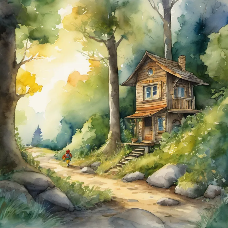 Once upon a time, in a small house near a vast forest, there lived a little boy named Timmy. Timmy loved the forest and would often go on exciting adventures every day. With his trusty backpack and a big smile on his face, Timmy would explore the woods and discover new things. One sunny morning, as Timmy wandered deeper into the forest, he stumbled upon a magical clearing. It was unlike anything he had ever seen before. The clearing was adorned with a beautiful table, covered with a vibrant tablecloth, and laden with the most tempting food.