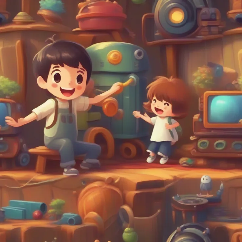 They laughed and played with the magical gadgets.