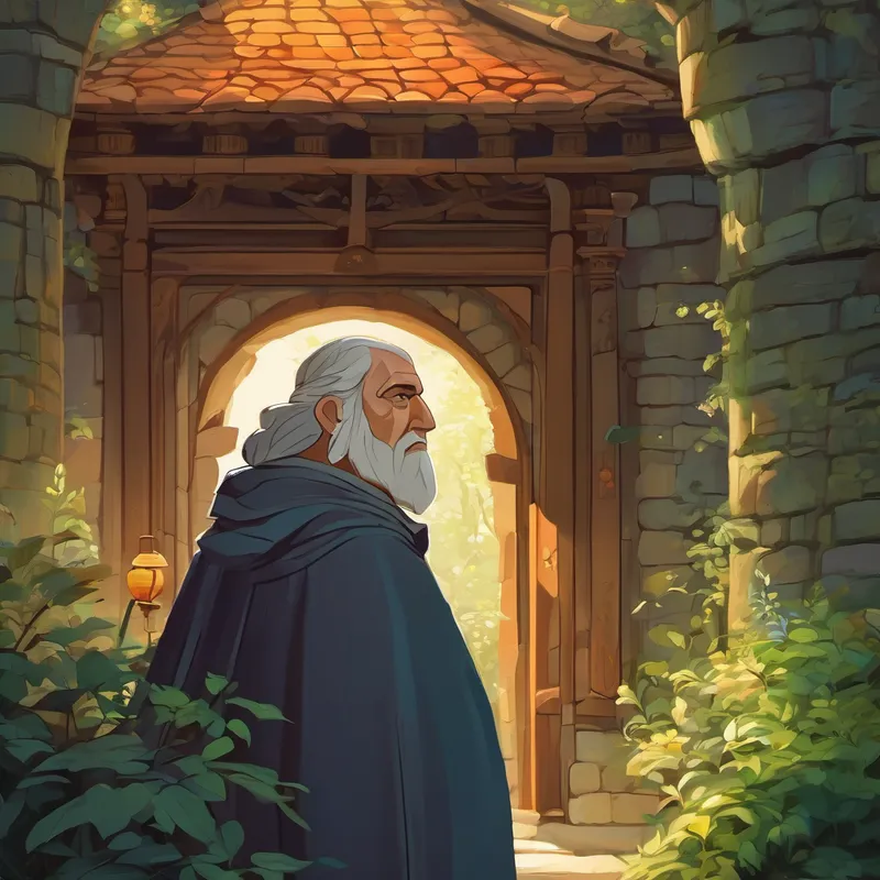 Il suivit la voix et arriva devant un vieil homme sage et bienveillant. Le vieil homme se présenta comme étant le gardien des légendes. Il expliqua à Hiram que ce lieu était un havre de savoir et de sagesse. Intrigué, Hiram posa de nombreuses questions au gardien. Celui-ci lui raconta alors des histoires de héros courageux, de forêts enchantées et de créatures fantastiques.