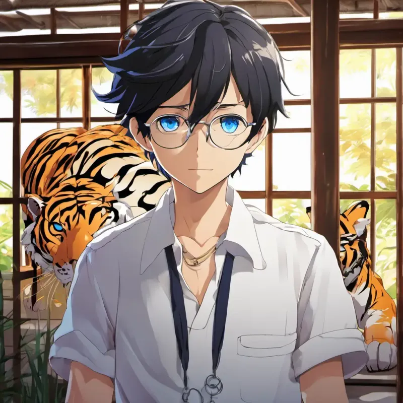 Daddy reminiscing grandpa's tiger tales.