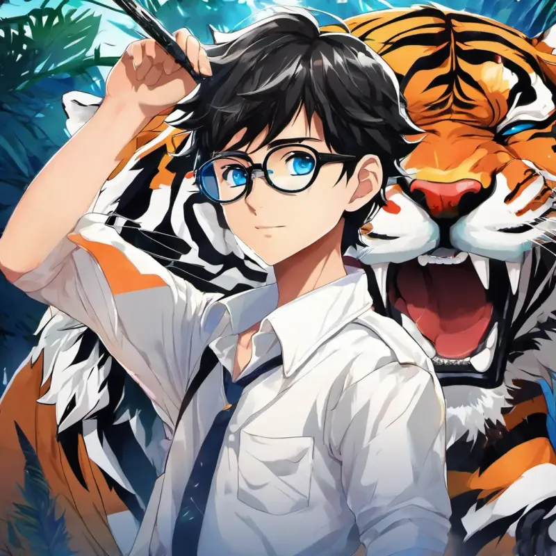 Daddy getting dressed for his tiger quest.