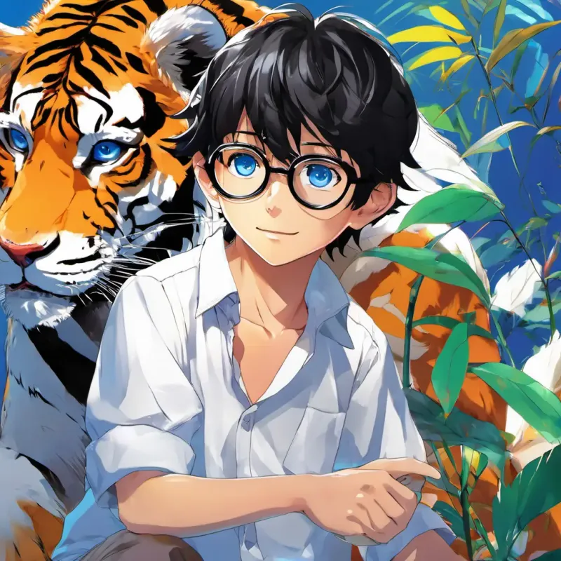 Daddy encountering a monkey, not a tiger.