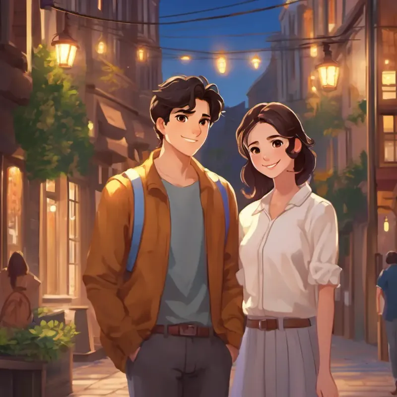 College town, Handsome, dark hair, brown eyes, kind, Beautiful, bright eyes, warm smile, loving, love story, different beliefs, love