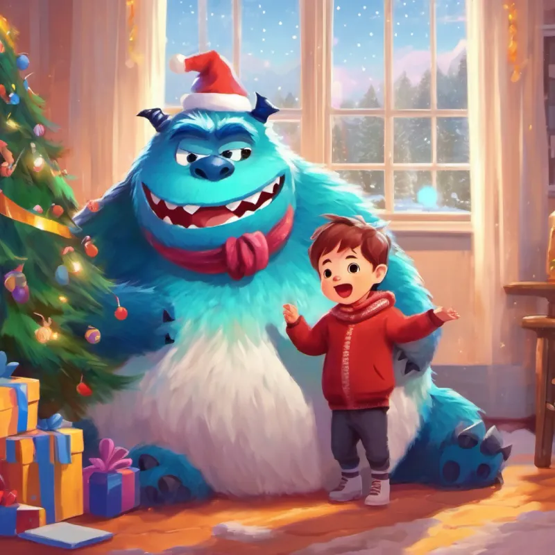 Daddy monster, soothing child, sings.